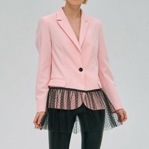 SEVEN LAB Pink Blazer with Peplum Medium NWT